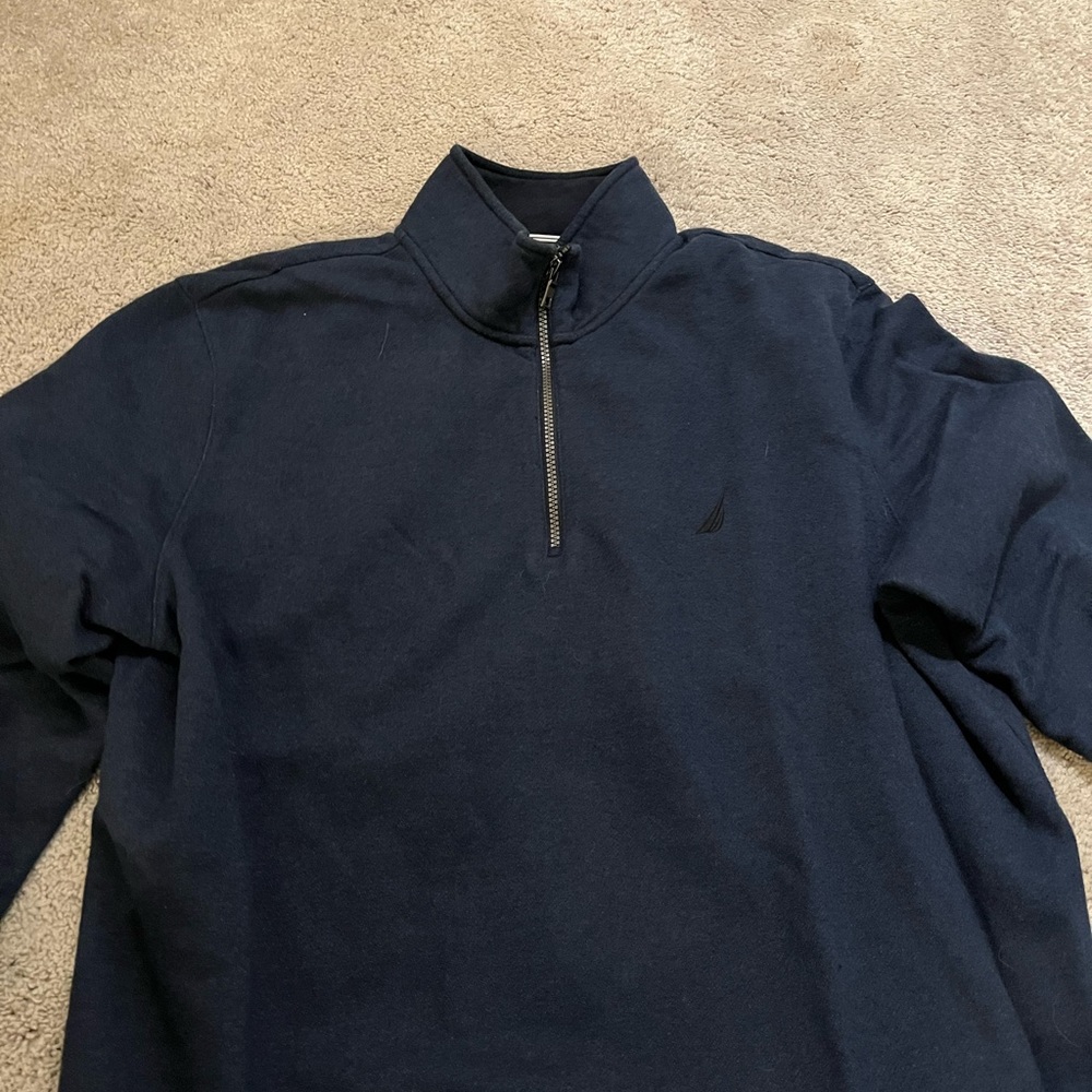 Nautica fleece pullover collared casual xl